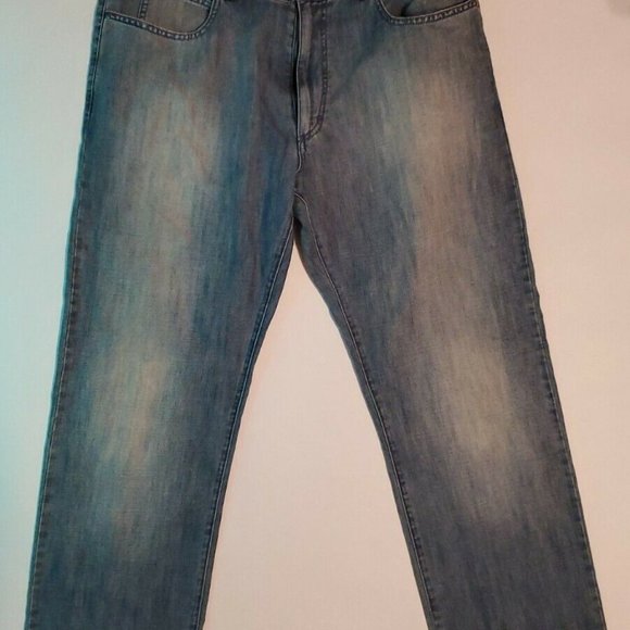 Zegna Sport Size 36 Mens Jeans Blue Denim Relaxed Fit Cotton Casual Cotton Flax - Picture 2 of 12